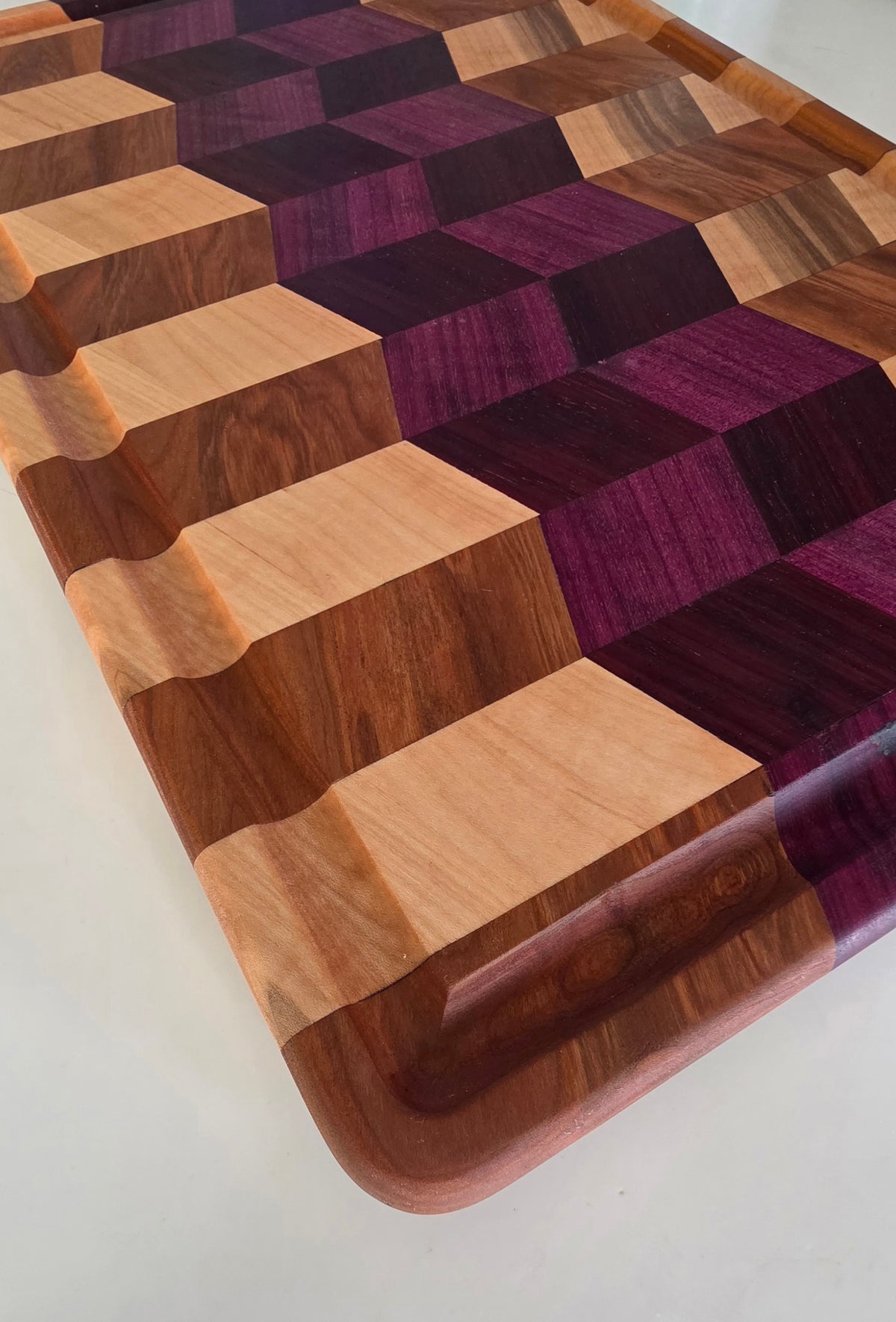 Handcrafted 3D Woven Optical Illusion Cutting Board
