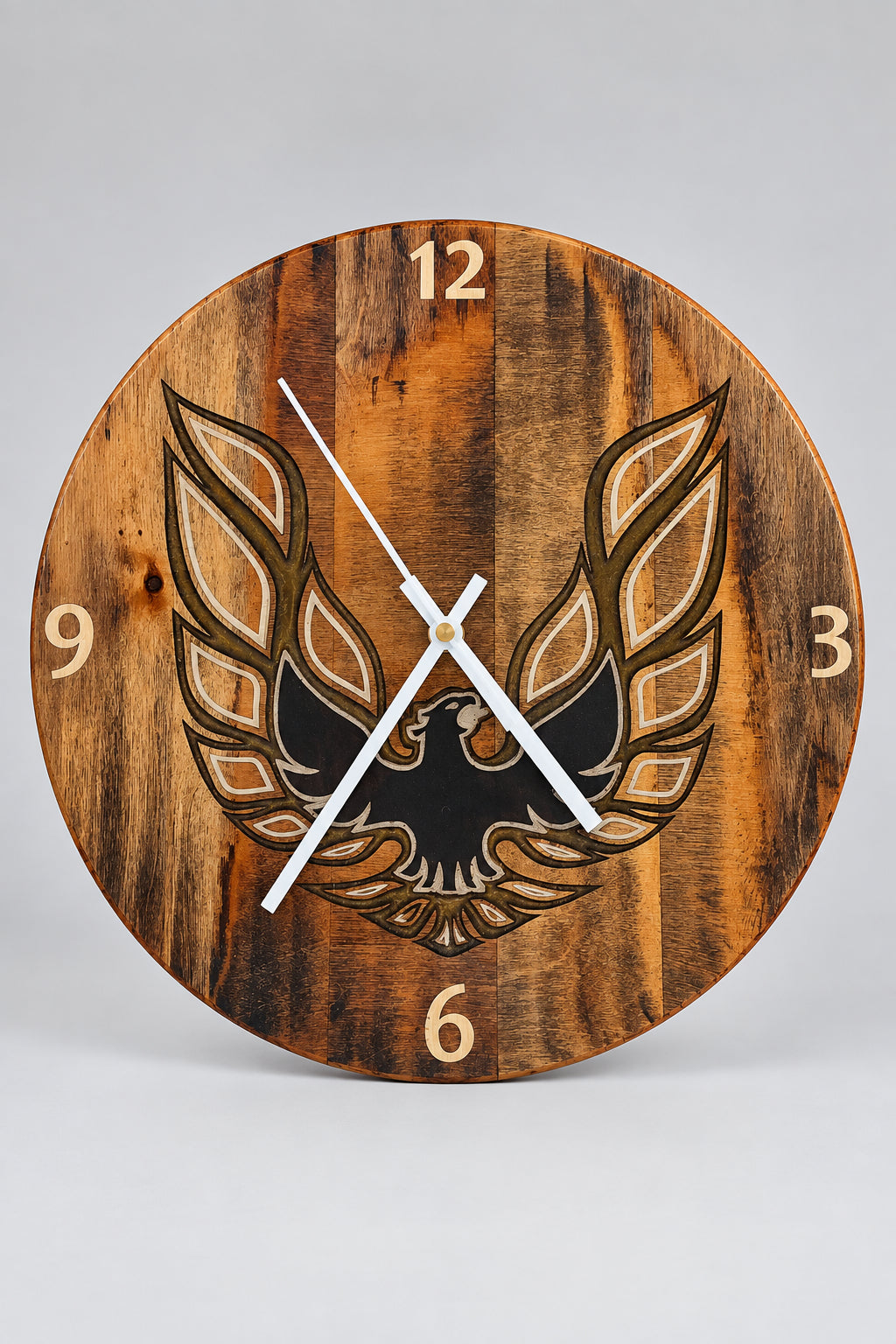 Handcrafted Carved Trans Am Wooden Wall Clock