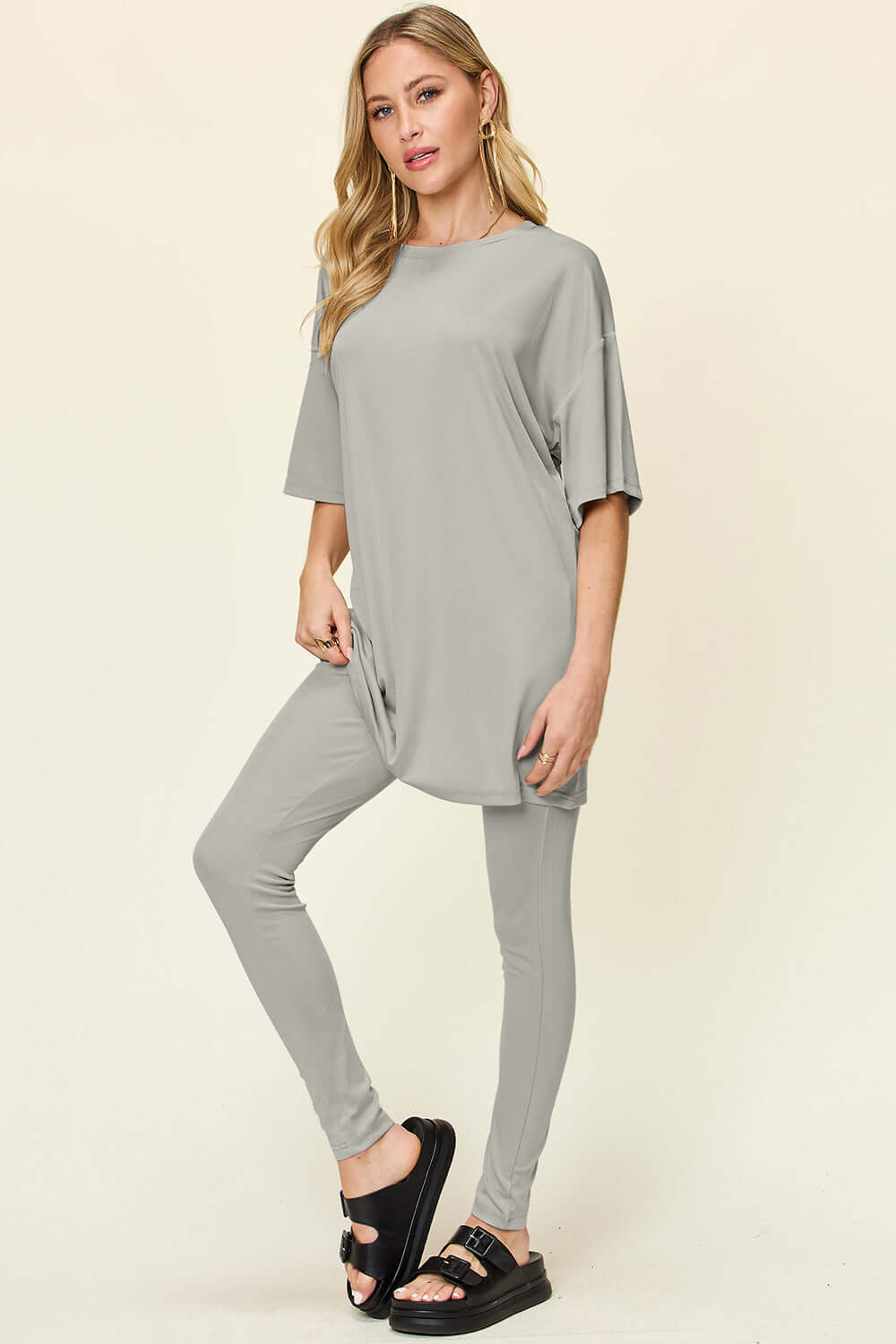 Full Size T-Shirt Leggings Set - Stylish Comfort Wear