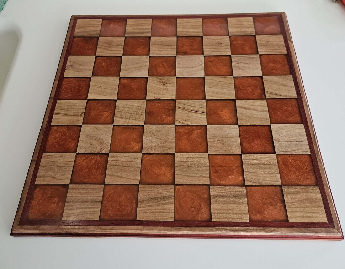 Cherry and Epoxy Chessboard