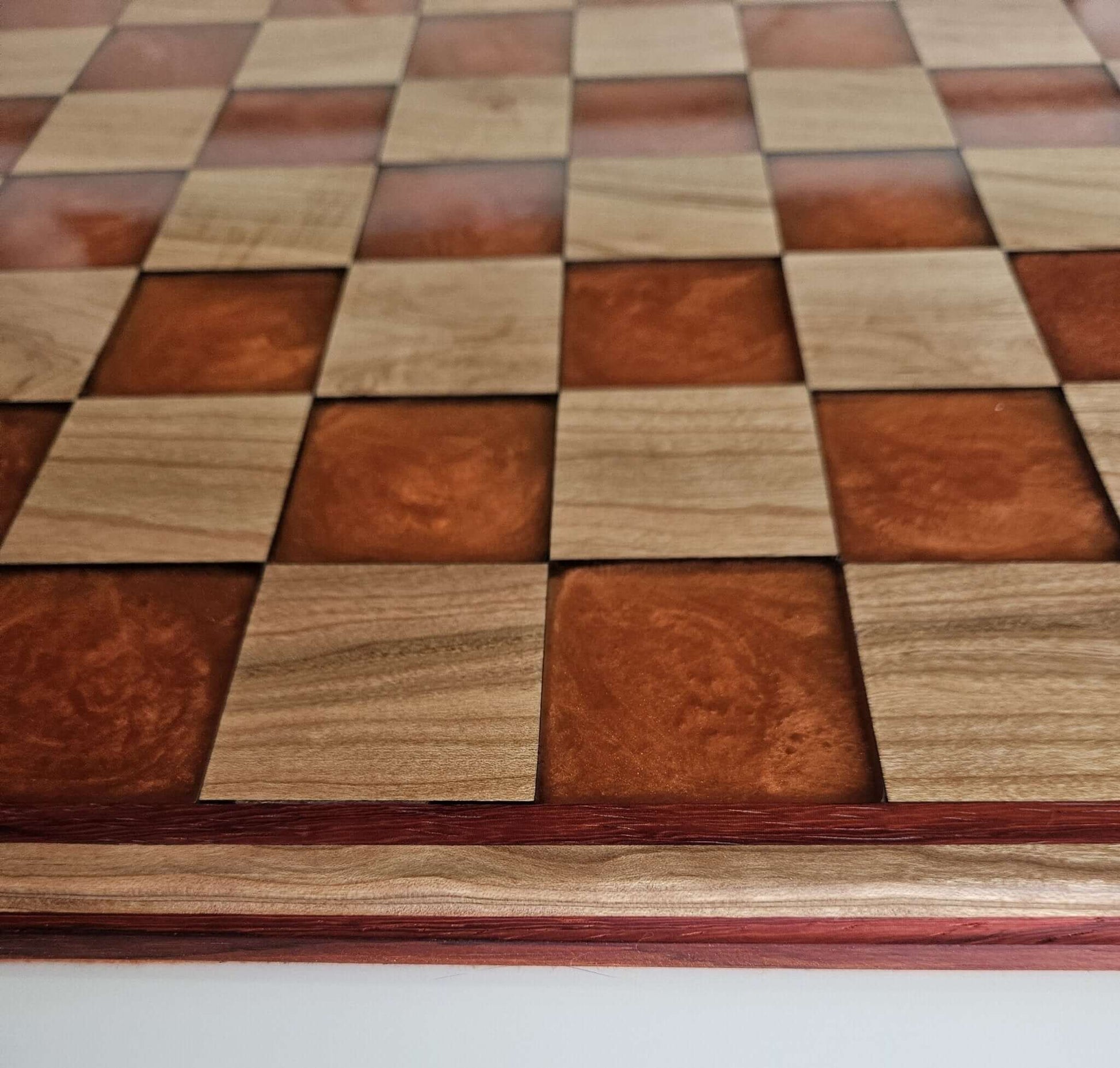 Cherry and Epoxy Chessboard