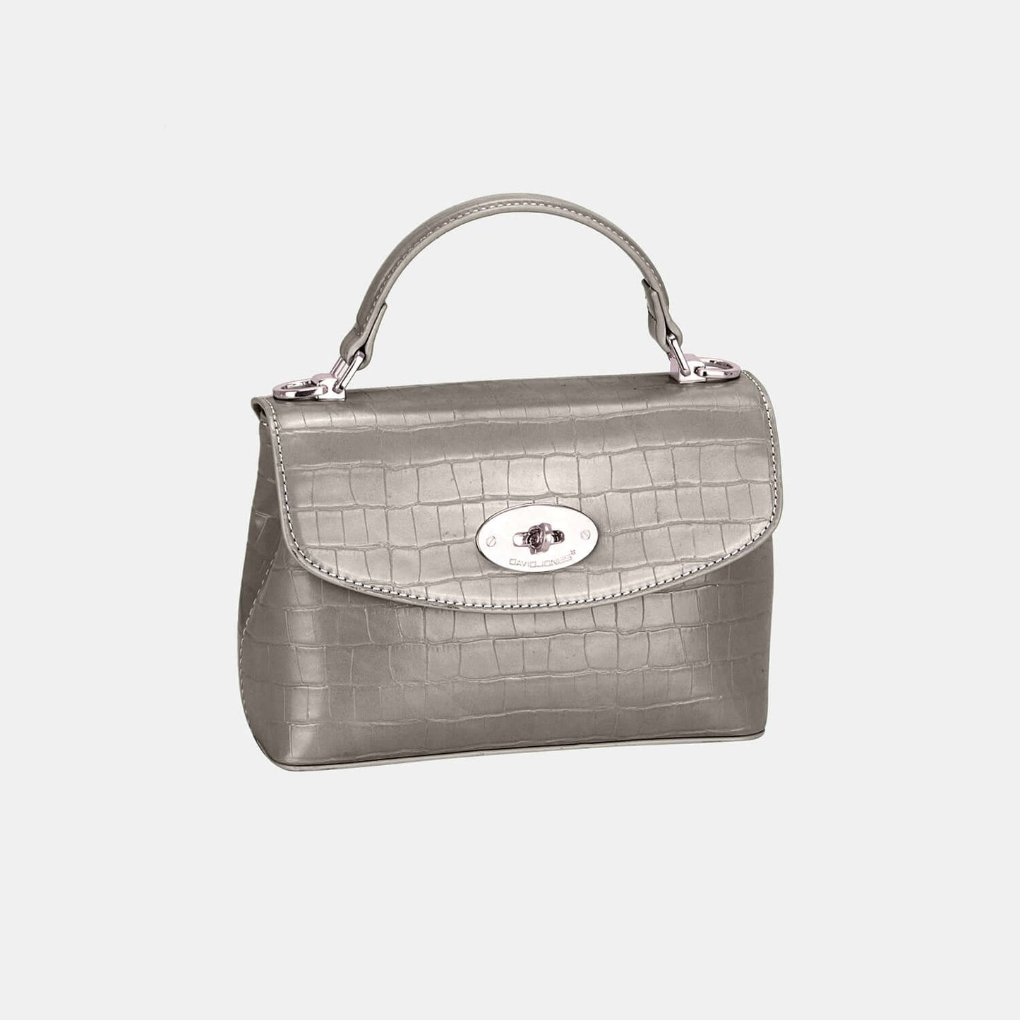 Stylish David Jones Texture PU Leather Handbag - Ferris Deals D.Silver One Size