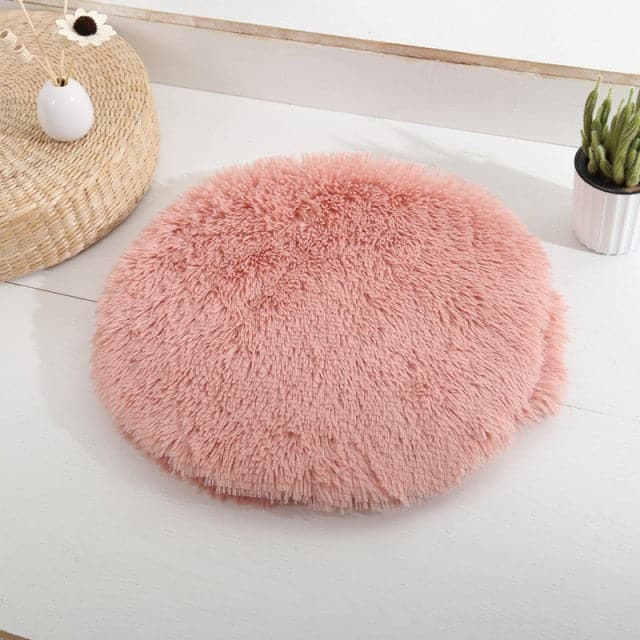 Round Dog Bed Pink Diameter 60 cm