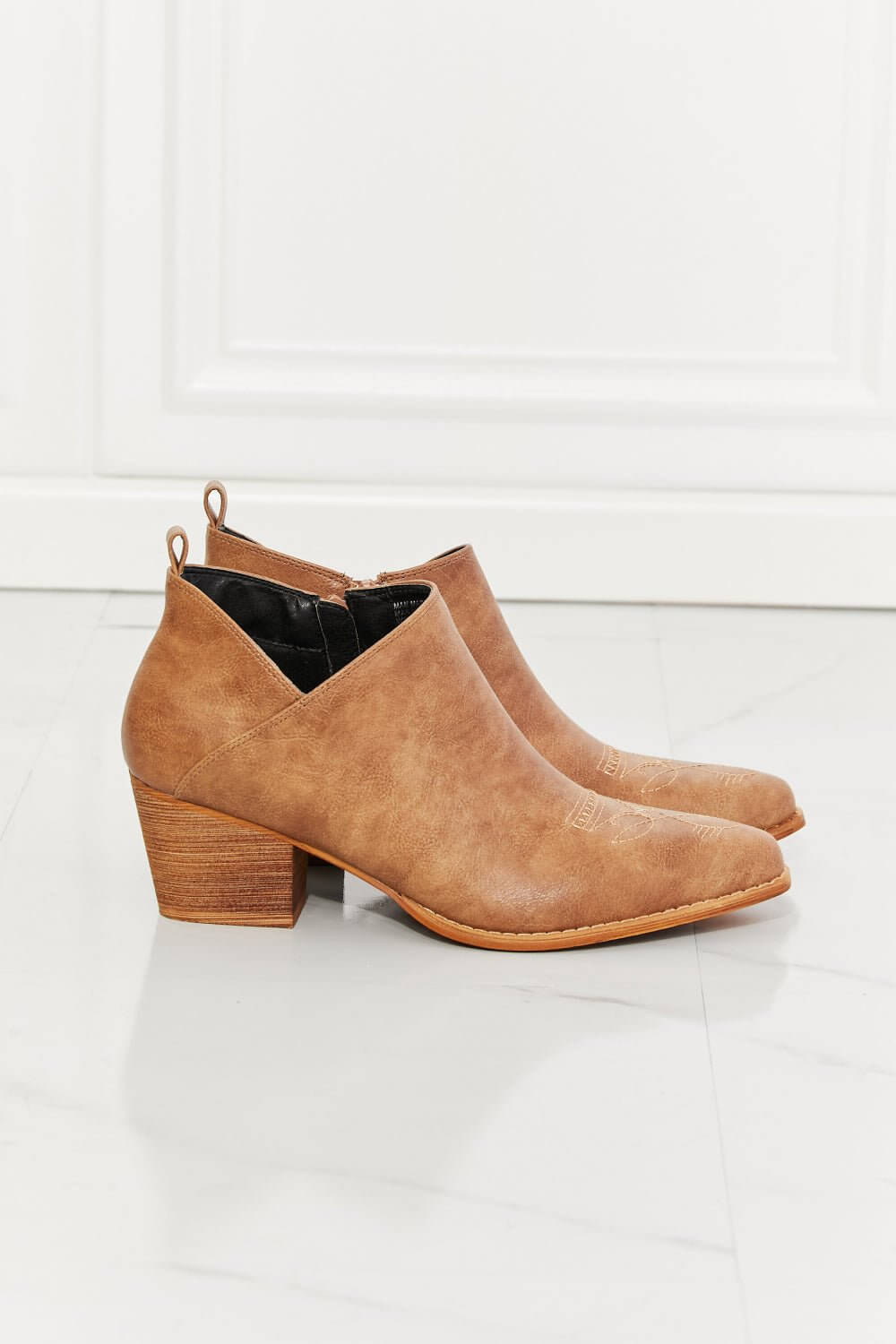 Trust Yourself Caramel Cowboy Bootie - MMShoes at Ferris Deals