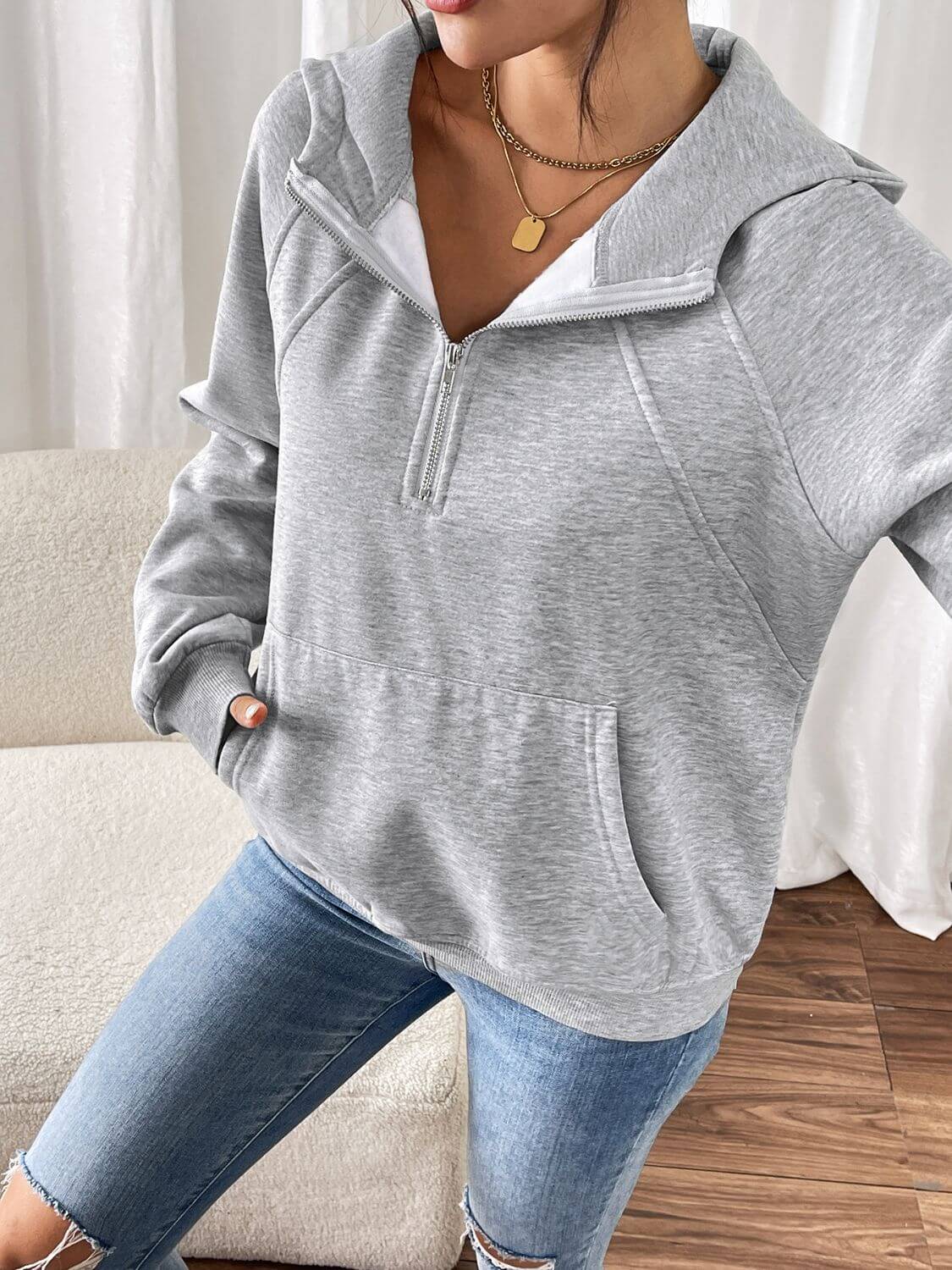 Zip Long Sleeve Hoodie - Ultimate Style and Comfort