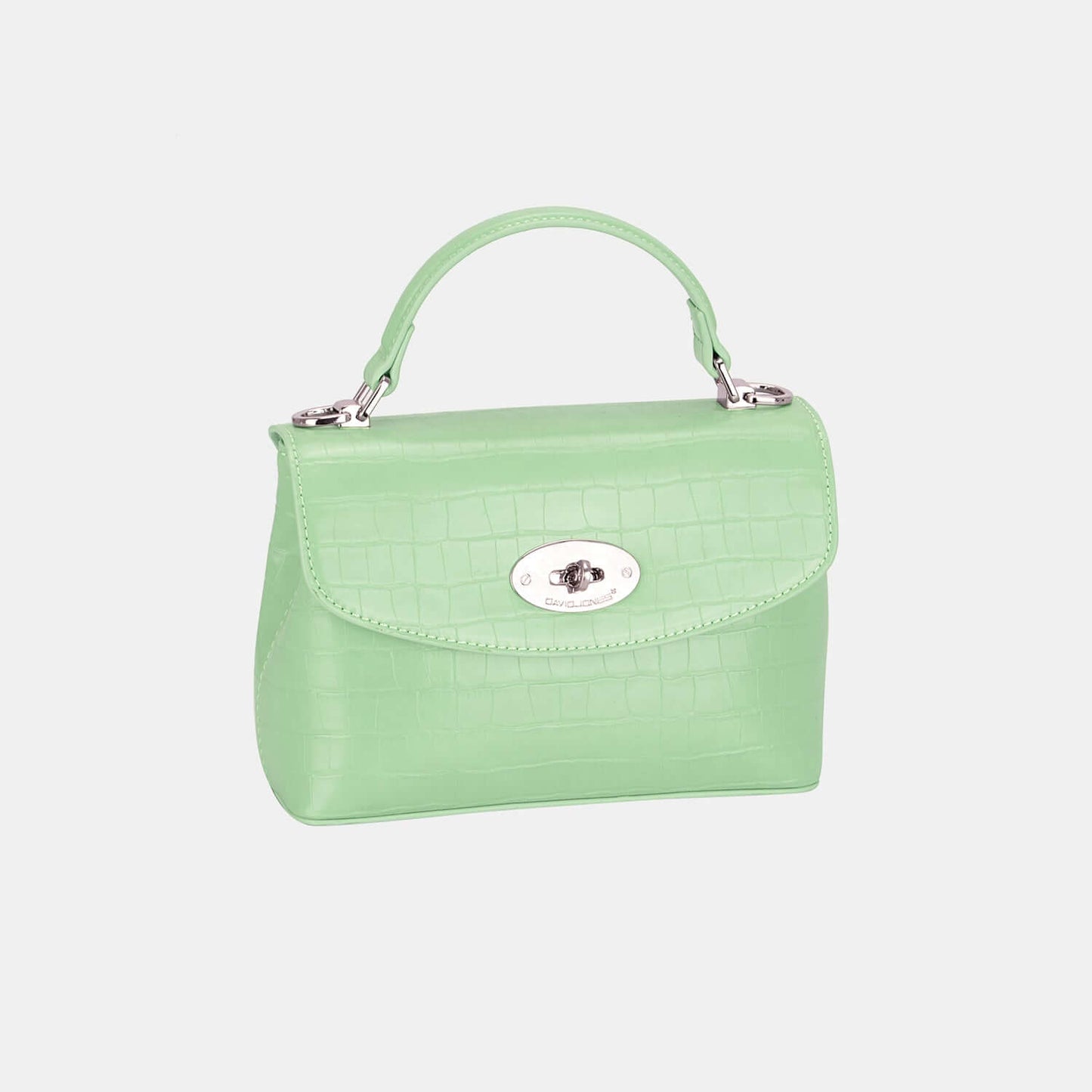 Stylish David Jones Texture PU Leather Handbag - Ferris Deals Light Green One Size