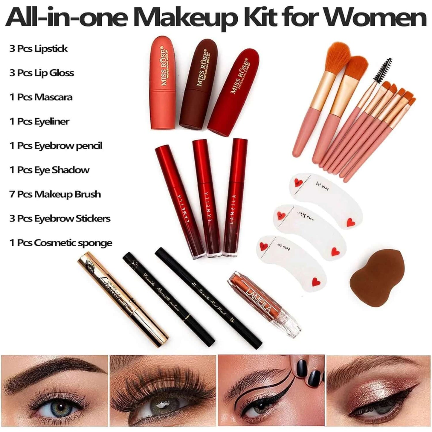 Complete 190-Color Makeup Kit for Women - Ferris Deals