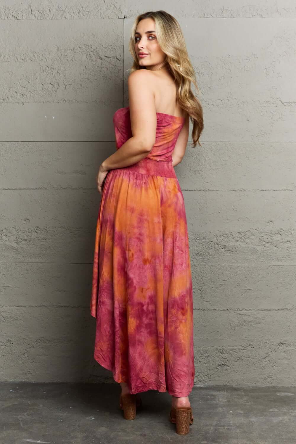 Stylish Ninexis High-Low Tie Dye Fashion Dresses