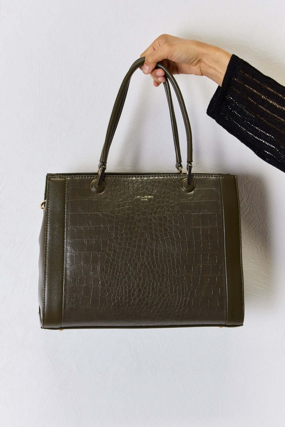 Textured PU Leather Handbag - Stylish &amp; Durable Choice