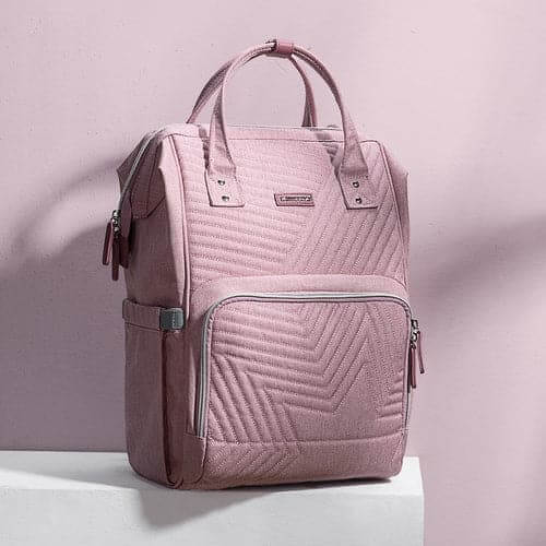 Quilted Diaper Baby Backpack Pink