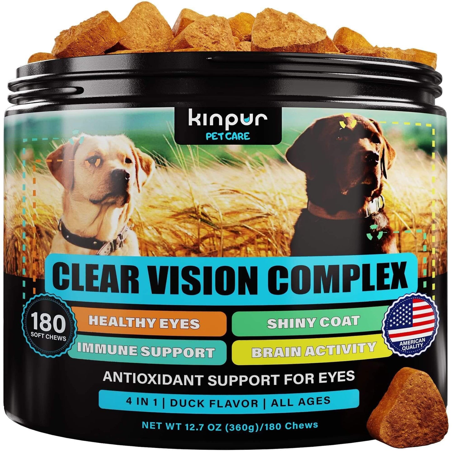 Dog Eye Vitamins for Tear Stains &amp; Vision Support - Ferris Deals Kinpur Pet Care