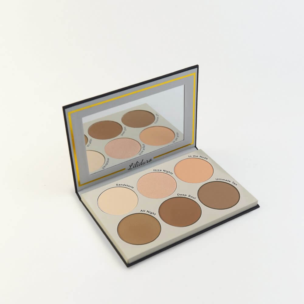 6-Color Contour, Blush &amp; Bronzer Palette - Vegan