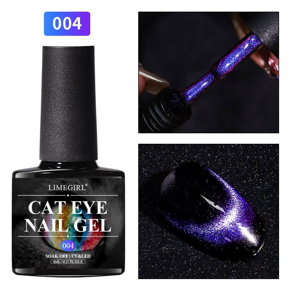 8-Color Cat Eye Gel Nail Polish Set with Magnetic Wand