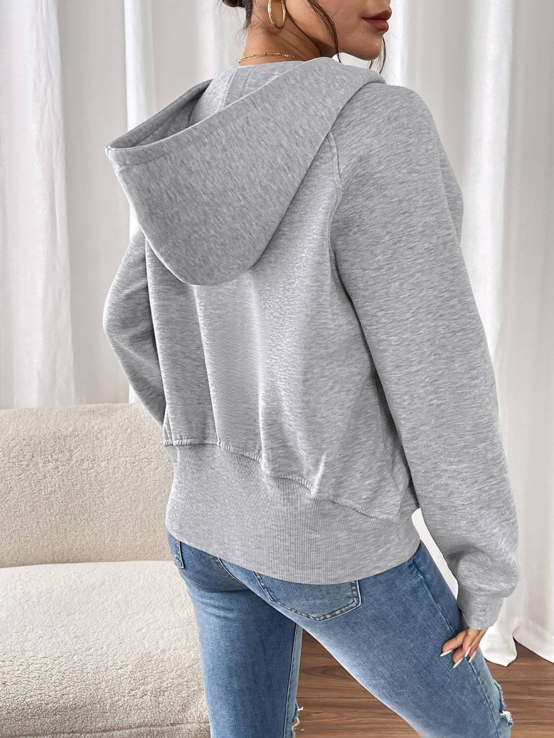 Zip Long Sleeve Hoodie - Ultimate Style and Comfort