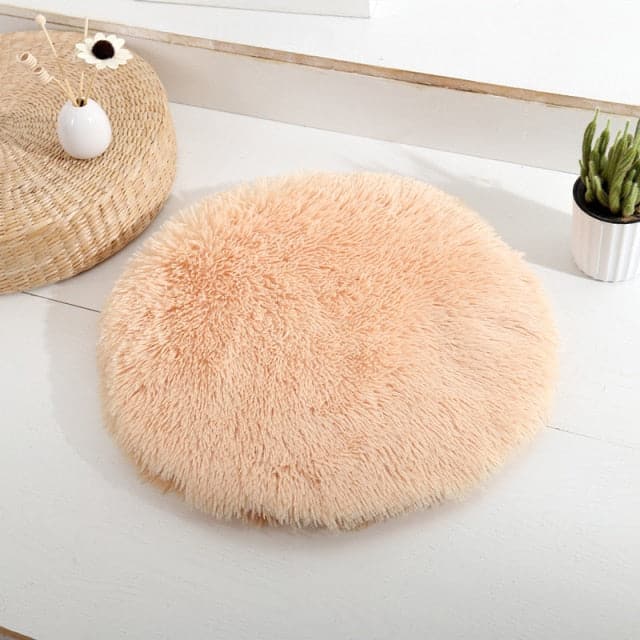 Round Dog Bed Apricot Diameter 60 cm